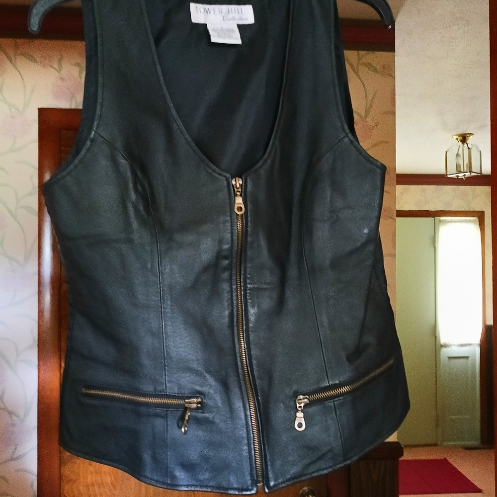 Black Leather Vest